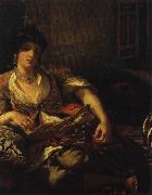 Eugene Delacroix algeriska kvinnor Spain oil painting artist